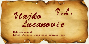 Vlajko Lučanović vizit kartica